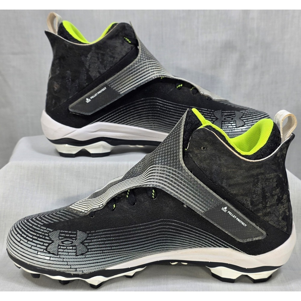 Under Armour Highlight Hammer MC Football Cleats Mens 10 Black Neon 3025085-001 - Picture 4 of 12